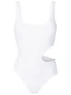 Amir Slama Woven Cut-out One-piece In White