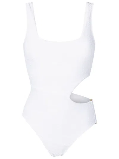 Amir Slama Woven Cut-out One-piece In White