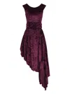 Amir Slama X Astrid Asymmetric Midi Dress In Red