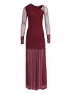 Amir Slama X Astrid Asymmetric-neck Maxi Dress In Red