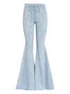 Amir Slama X Astrid Floral-jacquard Drawstring Trousers In Blue