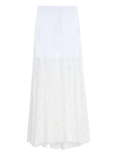 Amir Slama X Astrid Lace Maxi Skirt In White