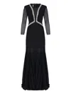 Amir Slama X Astrid Mesh-panel Maxi Dress In Black