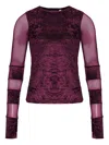 Amir Slama X Astrid Mesh-panel Top In Red