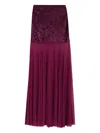 Amir Slama X Astrid Panelled Maxi Skirt In Purple