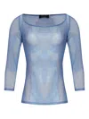 Amir Slama X Astrid Square-neck Top In Blue