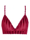Amir Slama X Astrid Striped Crop Top In Purple