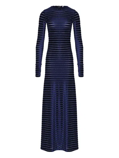 Amir Slama X Astrid Striped Maxi Dress In Blue