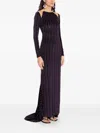 Amir Slama X Astrid Striped Maxi Dress In Purple
