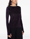 Amir Slama X Astrid Striped Top In Purple