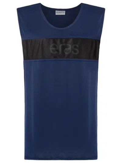 Amir Slama X Erasmo Logo Tank T-shirt In Blue