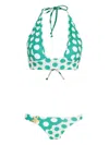 Amir Slama X Jade Picon Polka-dot Bikini In Green