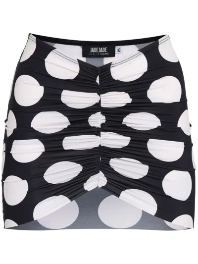 Amir Slama X Jade Picon Polka-dot Mini Skirt In Black