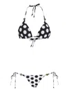 Amir Slama X Jade Picon Polka Dot-print Bikini In Black