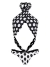 Amir Slama X Jade Picon Polka-dot Trikini In Black