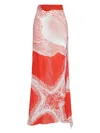 Amir Slama X Jade Picon Shell-print Maxi Skirt In Red