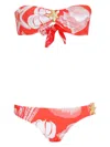 Amir Slama X Jade Picon Starfish-brooch Bikini In Red