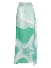 Amir Slama X Jade Picon Starfish-print Beach Skirt In Green