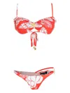 Amir Slama X Jade Picon Starfish-print Bikini In Red