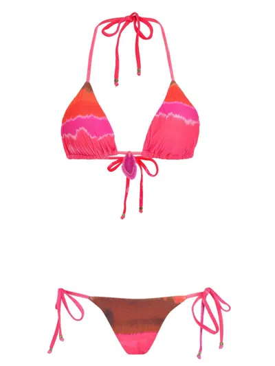 Amir Slama X Jade Picon Tie-dye Bikini In Pink