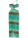 Amir Slama X Jade Picon Tulle Maxi Dress In Green