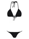 Amir Slama X Jade Picon Waffle-effect Bikini In Black