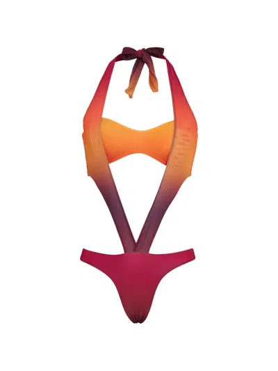 Amir Slama X Tati Barbieri Gradient-effect Swimsuit In Multi