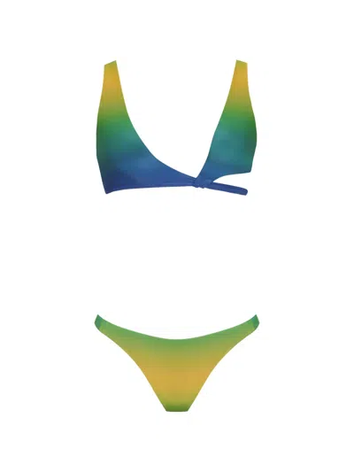 Amir Slama X Tati Barbieri Ombré Panelled Bikini In Yellow
