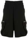 Amir Slama Zip-pocket Panelled Cargo Shorts In Black