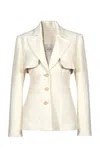 Amir Taghi Alexis Wool And Silk-blend Pants In Ivory