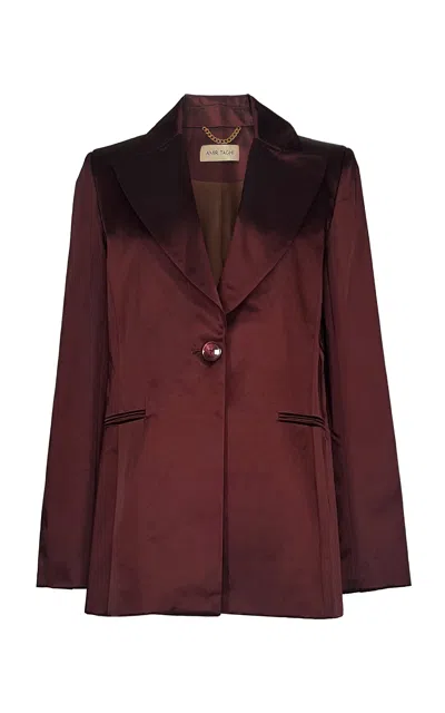 Amir Taghi Ali Wool Blazer In Burgundy