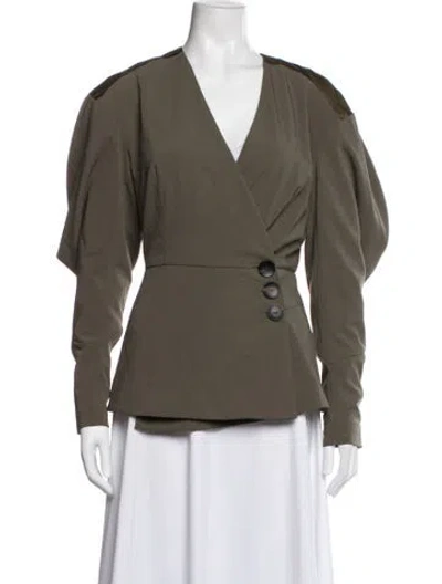Pre-owned Amir Taghi Blazer In Green