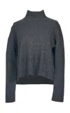 Amir Taghi Jamie Knit Merino Wool-cashmere Sweater In Grey