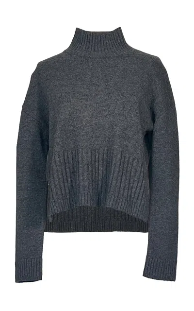 Amir Taghi Jamie Knit Merino Wool-cashmere Sweater In Grey