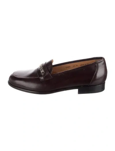 Pre-owned Amir Taghi Leather Loafers In Brown