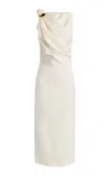 Amir Taghi Lilac Draped Satin Maxi Dress