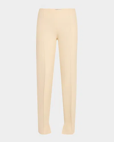 Amir Taghi Lisa Slim-leg Ankle Split Hem Pants In Natural