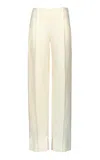 Amir Taghi Lisa Wool And Silk-blend Pants In Ivory