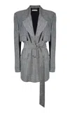Amir Taghi Melissa Pinstriped Linen Twill Blazer