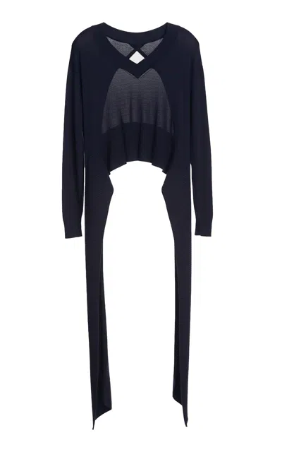 Amir Taghi Melissa Wool Top In Blue