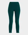 Amir Taghi Mikey Zip-hem Skinny-leg Ankle Pants In Green