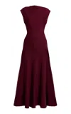 Amir Taghi Nicole Knit Maxi Dress In Burgundy