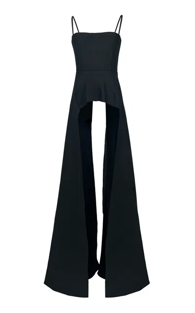 Amir Taghi Olivia Knit Wool-silk Top In Black