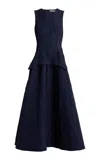 Amir Taghi Sara Cotton-linen Cloqué Midi Dress