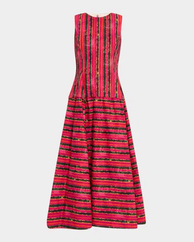 Amir Taghi Sara Dress In Dark Pink