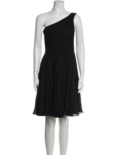 Pre-owned Amir Taghi Silk Mini Dress In Black