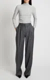 Amir Taghi Tess Wool Wide-leg Pants In Grey