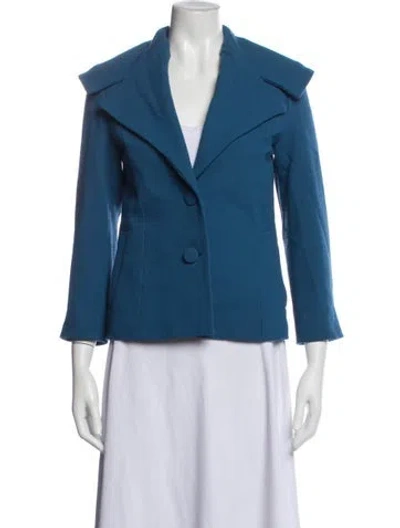 Pre-owned Amir Taghi Wool Blazer In Blue