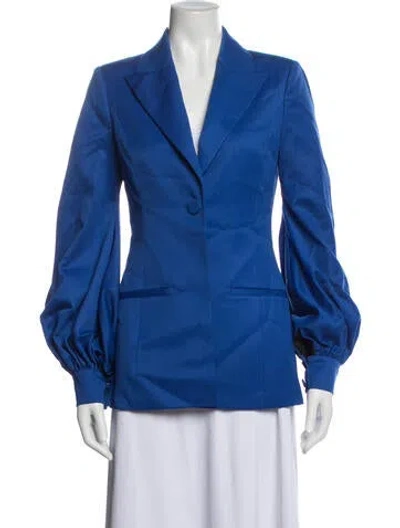 Pre-owned Amir Taghi Wool Blazer In Blue