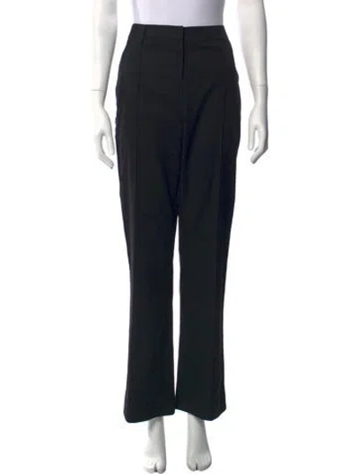 Pre-owned Amir Taghi Wool Flared Pants In Black